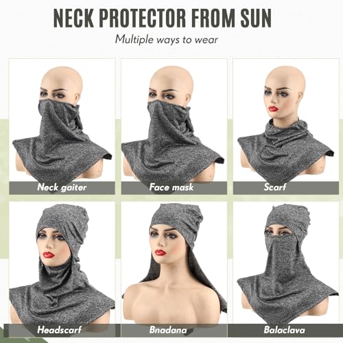 Image of SATINIOR 3 Piece Balaclava Face Cover Sun Protection Neck Cover Summer Balaclava for Men Women Outdoor Sports UV Protector