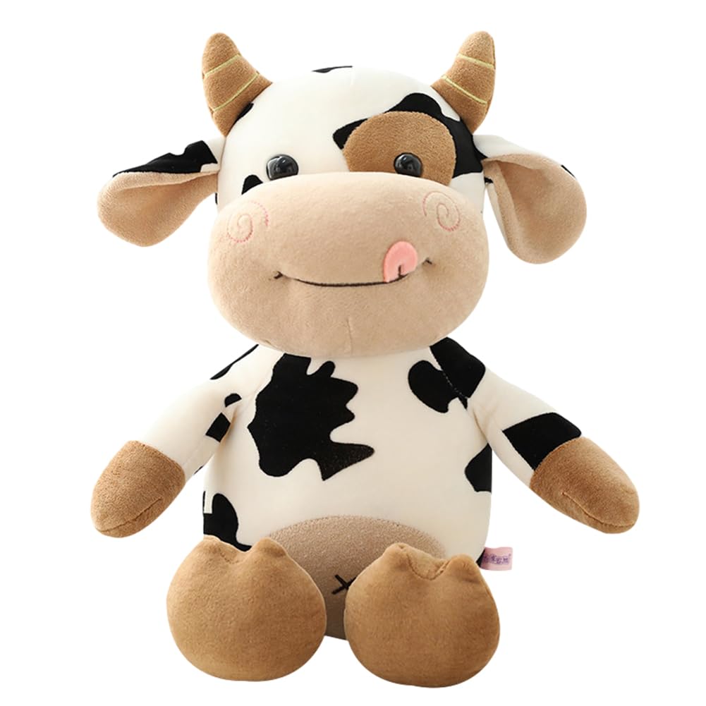 Vaca Peluche Suave De Animales Dibujos Lindo Juguete Muñeco De Juguetes Plush Pequeños para Niños Regalo De Cumpleaños 30cm