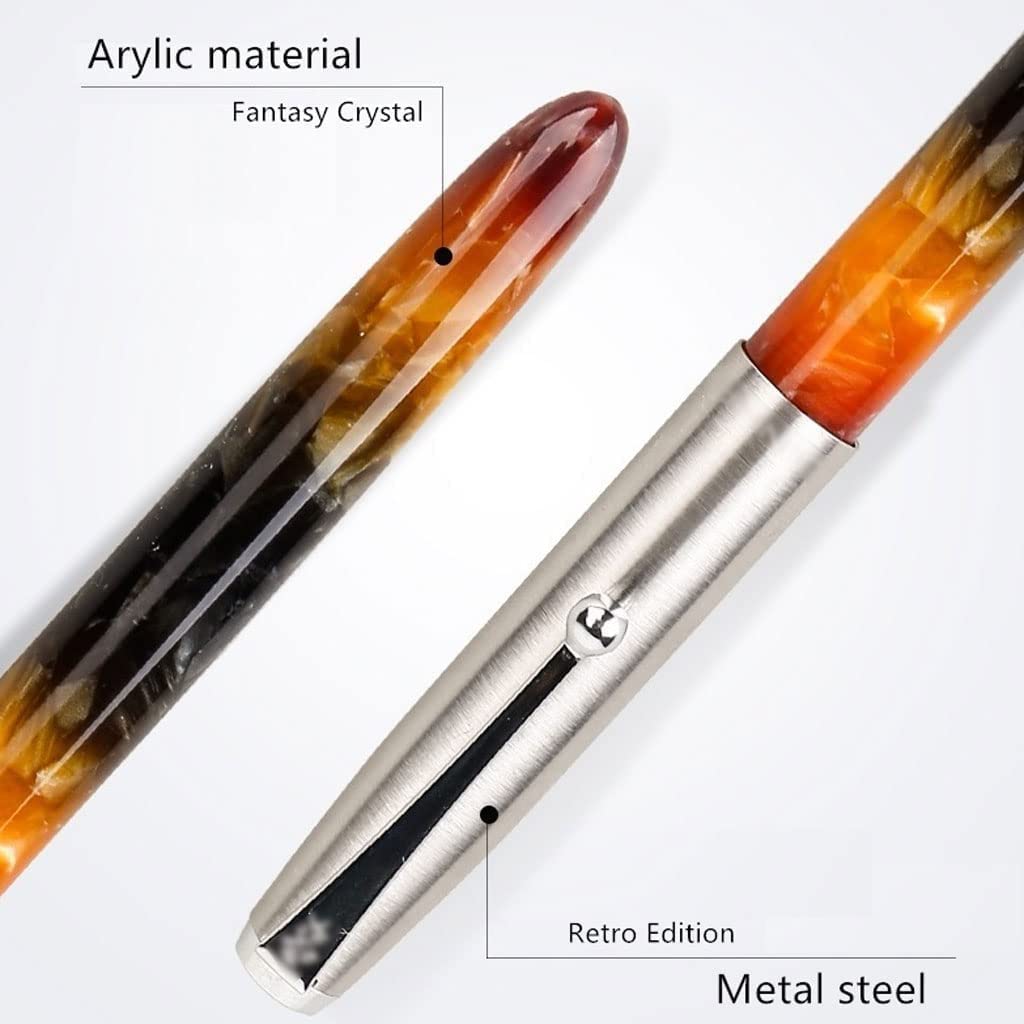 Pluma estilográfica Plumas Pluma estilográfica Premium Pluma estilográfica de acrílico de cristal Pluma fina de 0,38 mm Escritura Caligrafía Plumas Papelería Oficina Material escolar