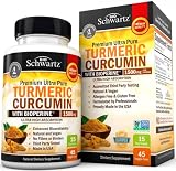 Turmeric Curcumin with BioPerine 1500mg - Natural Joint Support with 95% Standardized Curcuminoids &
