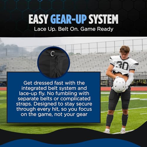 Sports Unlimited Double Knit Integrated Adult Football Pants, Men Football Practice Pants4