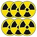 Haobase 6 Pcs Radiation Nuclear Symbol Danger Safety Warning Sign Stickers - Self Adhesive Vinyl - 8 cm x 8 cm