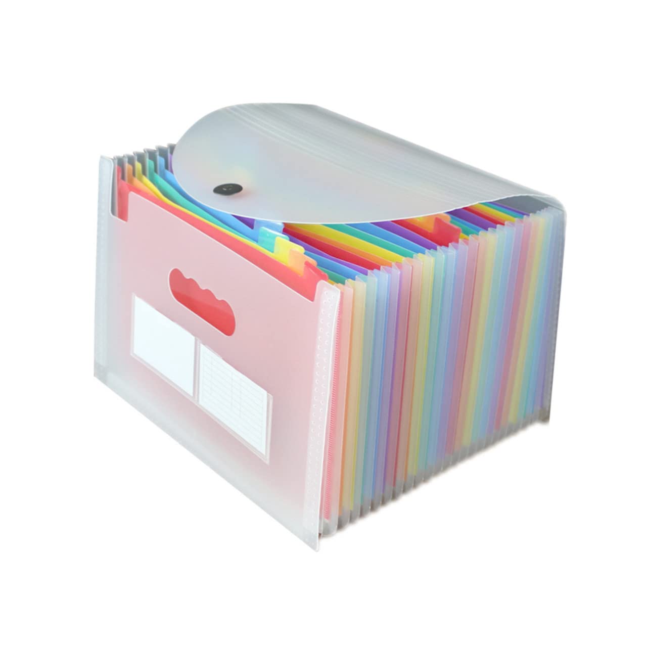 STOBOK Organizzatore Di Documenti Trasparente Scomparti Folder Leggera Con Design Cerniera Per Casa Ufficio e Scuola Risparmio Spazio Ricerca Di File