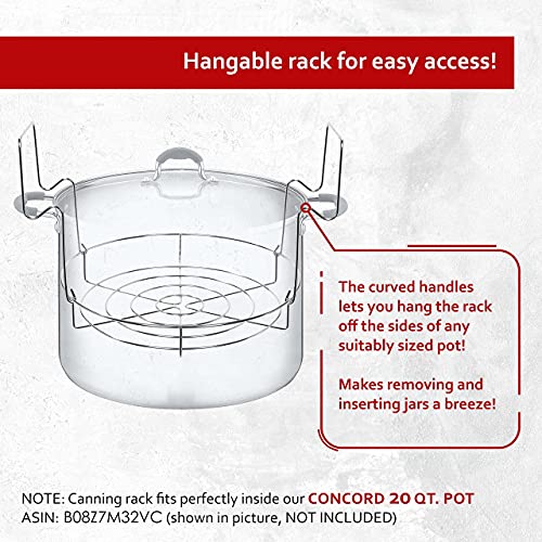 Concord SSCR-02 12 Inch Stainless Steel Canning Rack. Holds 8 Pint Or 7 Quart Jars. No Rust thumb #5
