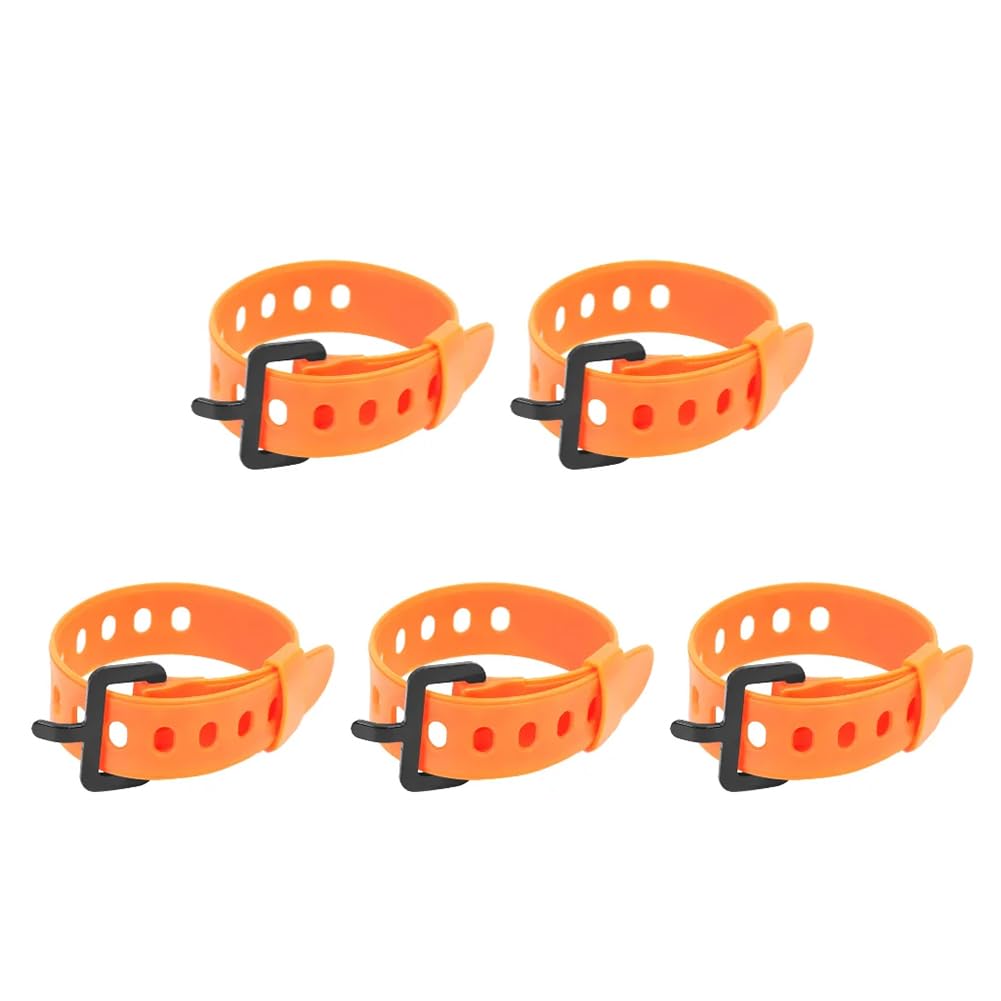 Littimoon 5PC Travel Tied Belt Rubber Cargo Tie Down Luggage Lash Belt Strap Cargo Storage Belt Buckle