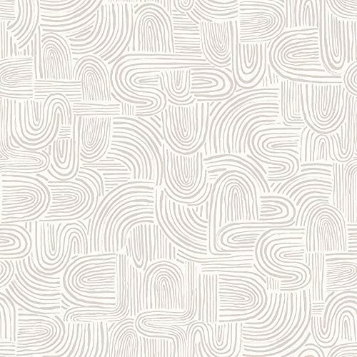 Tempaper Sand Swirl Swell Removable Peel and Stick Wallpaper, 20.5 in X 16.5 ft, Made in The USA