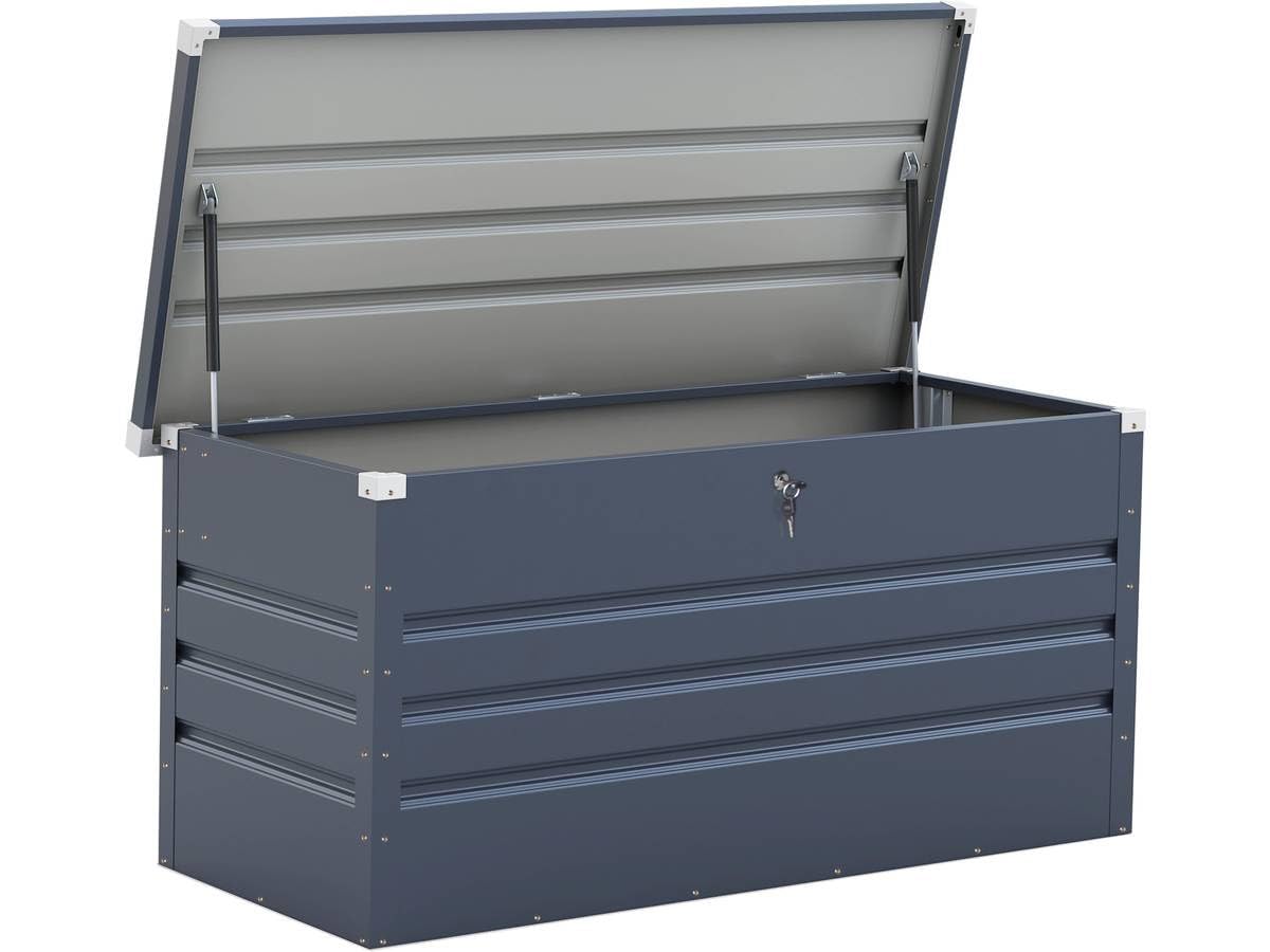 Coffre de Jardin métal Store - 680 L - 165 x 69 x 60 cm - Gris
