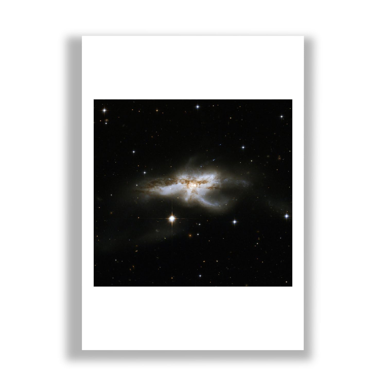 Galaxia interactiva NGC 6240 mate Hubble para decorar paredes vacías sin reflejos 7