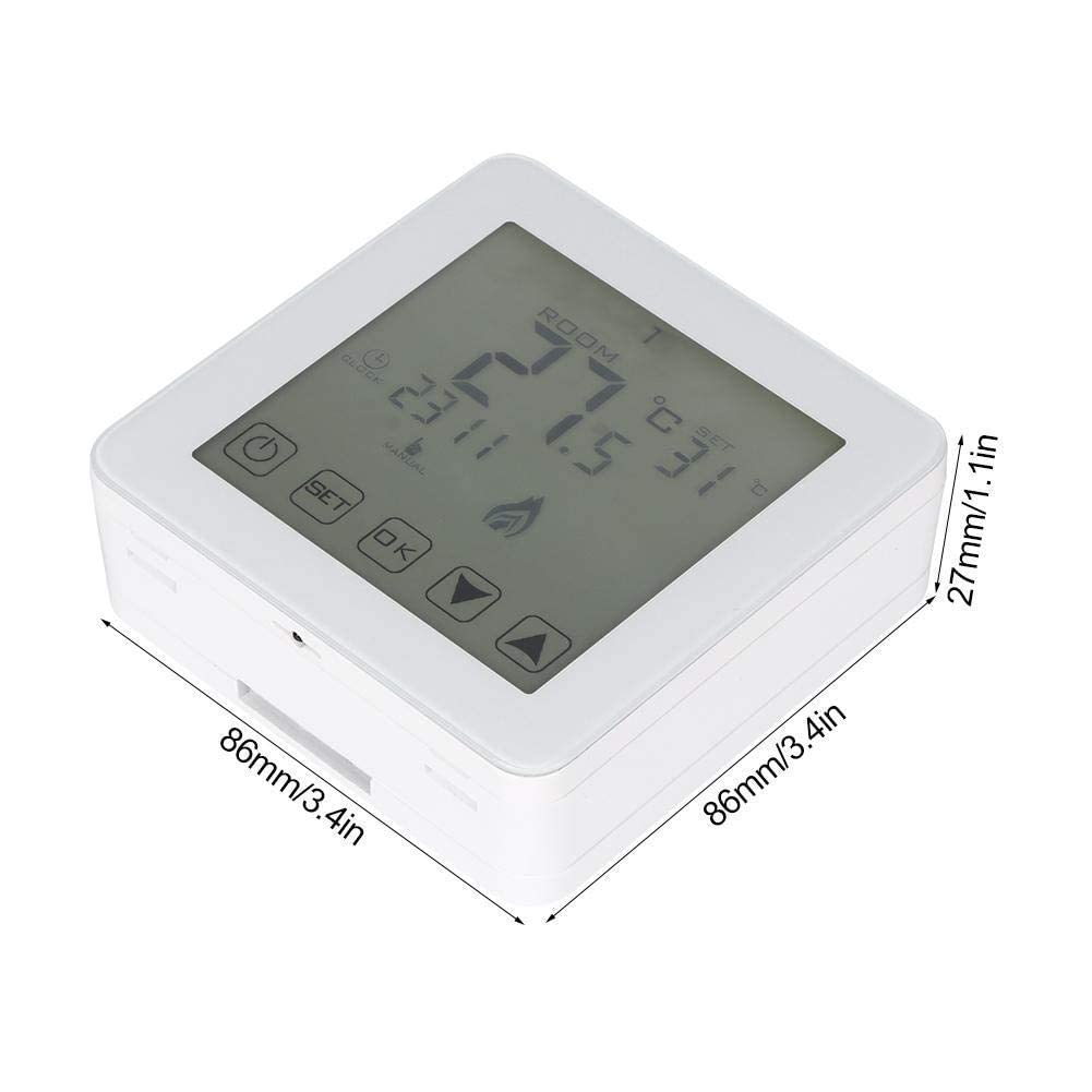 Controlador de Temperatura Pantalla LCD programable montada en la Pared Termostato de calefacción eléctrica Digital Controlador de Temperatura Ambiente