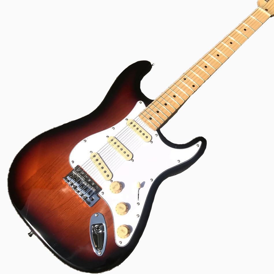 Chitarra elettrica con tastiera smerlata in colore tramonto capotasto in ottone - Guitarra Electrica professionale e personalizzata