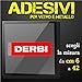 Adesivi Sticker derbi per Vetro e Metallo (da 6 a 42 cm) (22)