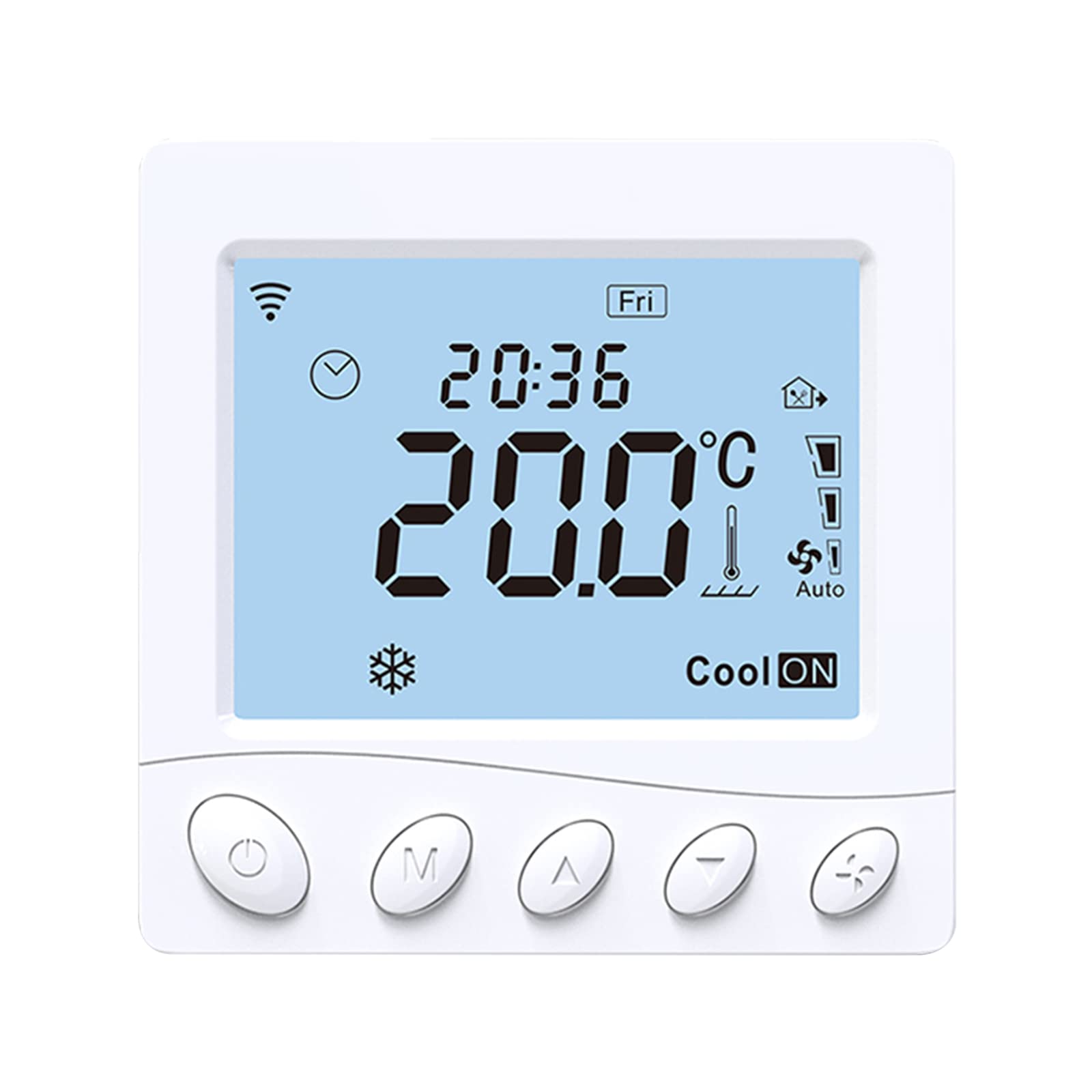 Marhynchus Inteligentny Termostat WiFi Termostat Pokojowy PC 3,2-calowy Wyświetlacz LCD Programowalne Cotygodniowo Sterowanie Głosowe Od 41 do 203 Stopni Fahrenheita do Ogrzewania Podłogowego w Domu i