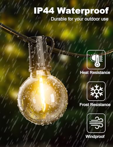 Miniatura 3 de Fiflying Guirnalda Luces Exterior, 20.7m 67.9ft Guirnaldas De Luces Exterior Con 30 1 G40 Bombillas, 3 Modos Ip44 Impermeable Luces Led Interior Con Enchufe Para Jardín, Patio, Café, Fiesta, Terraza
