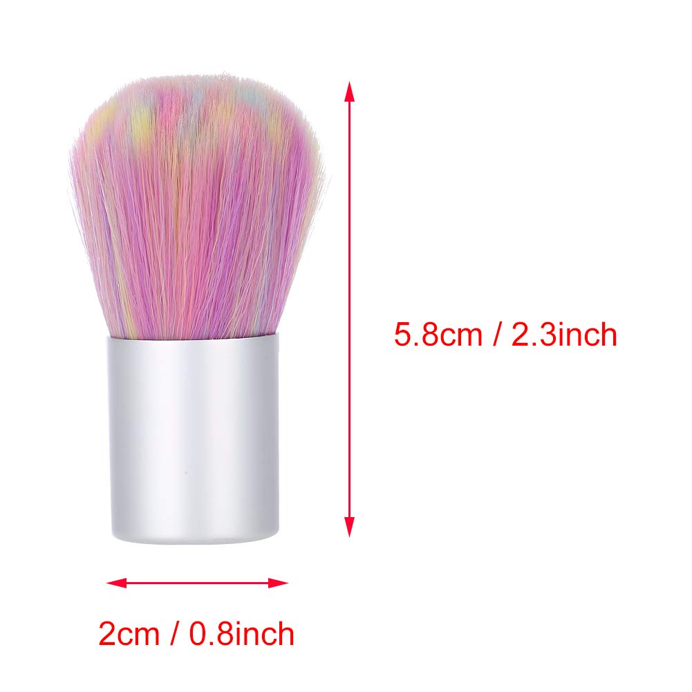 Nail Art Brush Soft Nail Cleaning Brush UV Gel Powder Dust Remover Tool Manicure Tool with Aluminum Tube Handle for Remove Dust on Nails - Image 3