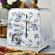 VQ Laura Ashley Toaster 2-Scheiben-Toaster mit einstellbaren Heiz-, Auftau- und Aufwärmmodi - Toaster aus Edelstahl Vintage-Toaster mit Aufsatz zum Aufwärmen von Croissants -China Rose