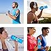 2 Pack Soft Water Bottle, TPU Collapsible Flask Foldable Bottles for Hydration Pack, BPA-Free, Running Lightweight Water Bottle for Outdoor Sports like Hiking Cycling Climbing Running (17OZ/500ml)
