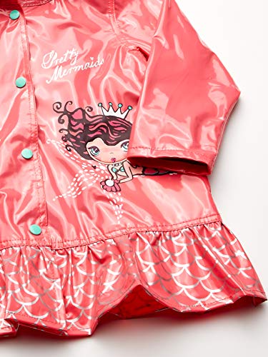 Wippette Girls' Toddler Water Resistant Raincoats, Mermaid Pink, 2T #TOP2