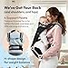 BabbleRoo Grow Carrier – Safety-Certified 6-in-1 Toddler & Baby Carrier with Hip Seat, Ergonomic & Adjustable Toddler Carrier 7-50 lbs with Hip Support, Hood for Sun Protection, Newborn to Toddler