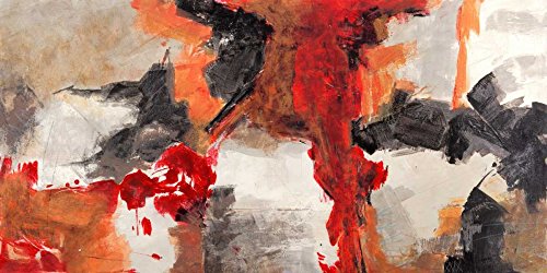 Toile encadrée Chaz Olin paysage abstrait 65x131 cm prêt à poser
