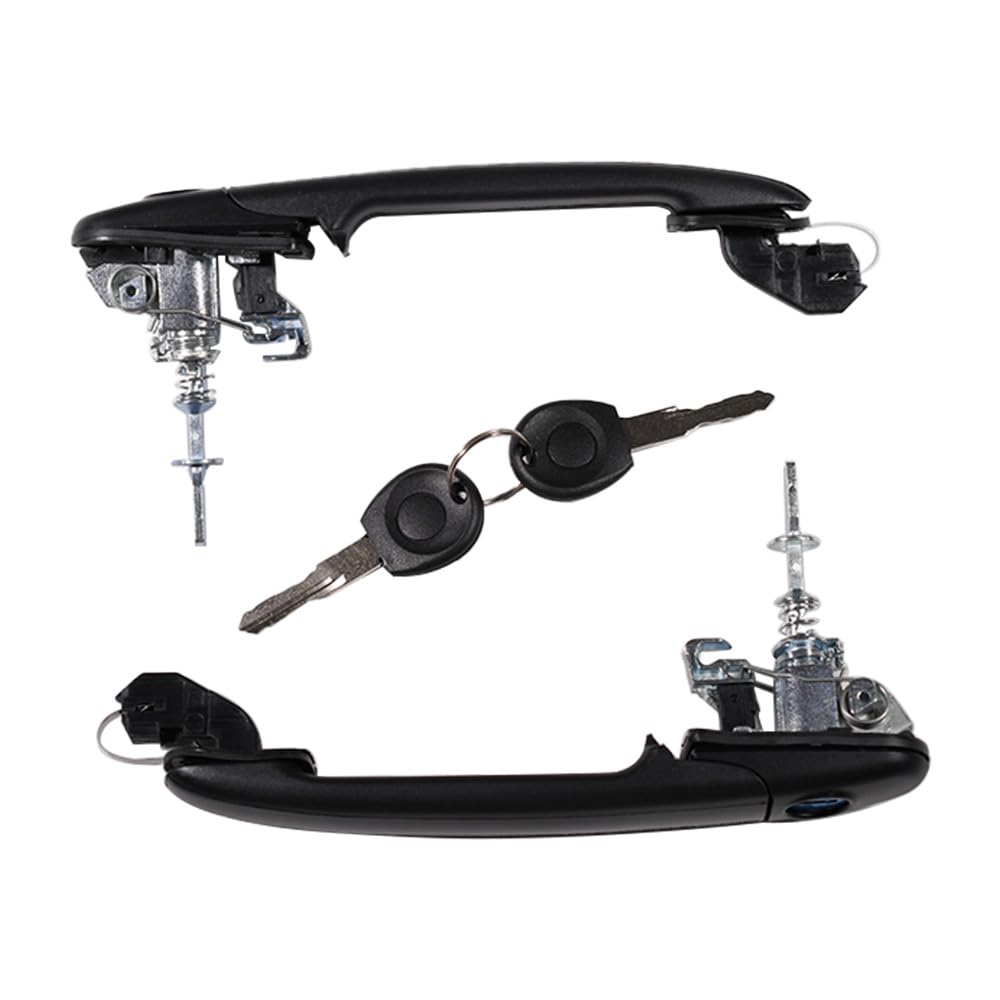 Maniglia per porta esterna per auto con chiave, porta anteriore sinistra e destra, compatibile con VW Sharan Polo 6N0837207C 6N0837207D