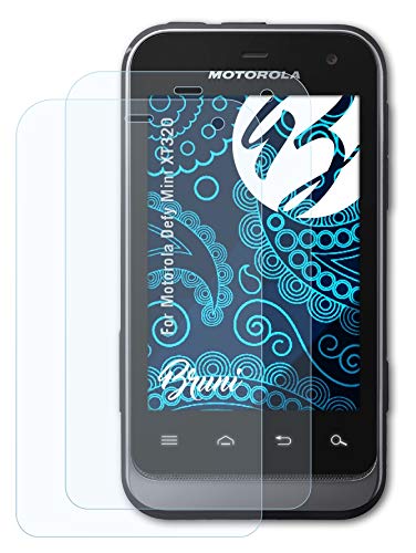 Bruni Protecteur d'écran Compatible avec Motorola Defy Mini XT320 Film Protecteur, Cristal Clair Écran Protecteur (2X)