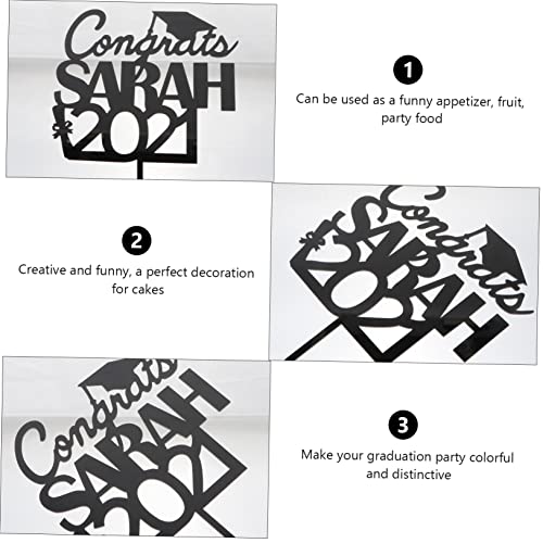 ABOOFAN 4 Pçs 2021 Picaretas Comemore Chapéus De Tema Classe Festa Boné Alto Parabéns Decoração Inse