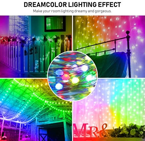 Smart Photo Clip String Lights 5m - Aoyccor Photo Peg Fairy Lights 33Clips with WiFi Bluetooth, Music Sync, App Remote Control, Work with Alexa Google Home, USB Plug in Indoor Hanging Picture Display