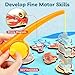 TOP BRIGHT Montessori Toddler Fishing Game - Kids Wooden Magnetic Fishing Toys Gifts for 3 Years Old Girls Boys, Fine Motor Skills for Toddler