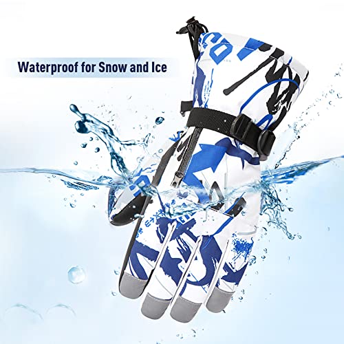 Zando Kids Gloves For Boys Girls Winter Snow Gloves Kids Ski Gloves Waterproof Insulated Snowboarding Gloves Outdoor Gloves Windproof Gloves Warm Gloves Toddler Gloves Mittens Pink 9-13 #TOP3