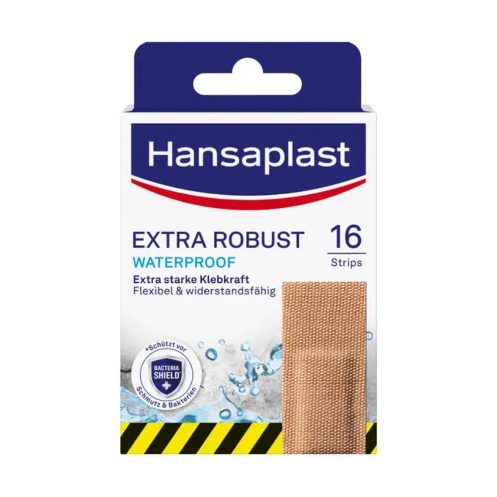 Hansaplast Extra Robust Waterproof Textil-Pflaster (16 Strips)