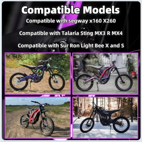 Image of 6 Pcs Disc Brake Pads Set for Sur Ron Light Bee X /S, Talaria Sting R MX3 MX4, Segway X160 X260 Front and Rear Brake Pads for Electric Dirt Bike Replacement Parts
