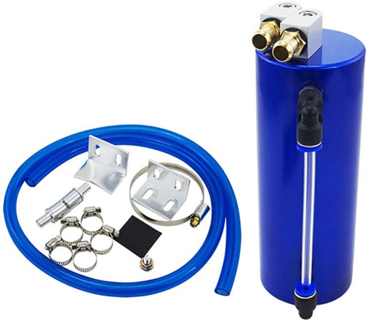 WYYHAA 350ML Oil Catch Can Tank Aluminum Alloy Tank Round Can Reservoir Turbo Oil Catch Can with Filter for Racing Universal,A