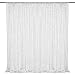 WISPET White Sequin Backdrop Curtains 1 Panel 10FTx10FT Glitter White Drapes Photo Backdrop Drapes Party Wedding Baby Shower Curtain Sparkle Photography Party Decor Background