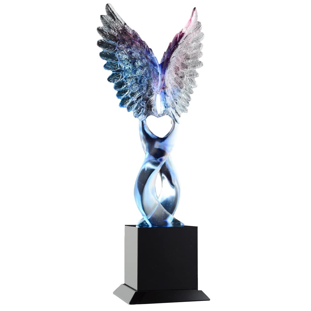 Trofeos, medallas y premios Vidriado Campeonato De Concurso De Diseño Alas Azules Y Moradas Premios Y Reconocimientos por Logros Personales En Actividades Corporativas
