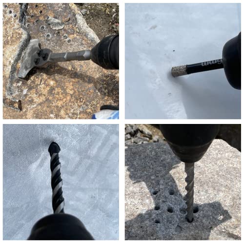 Dehuiwi 17Pcs Sds Plus Rotary Hammer Drill Bits, Masonry Chisels Set, Floor Scraper, Triangular Drill Bits, Alloy Chisel, Shovel Knife, Adapter With Strong Case #TOP4