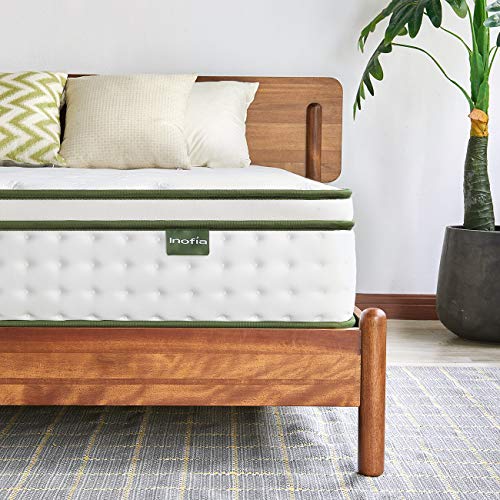 Inofia Mattress,25cm Hybrid Innerspring Mattress in a Box,9 Zoned Support Mattress Gives Advanced Pressure Point Relief,the HOPE Collection(King(150x200x25cm))