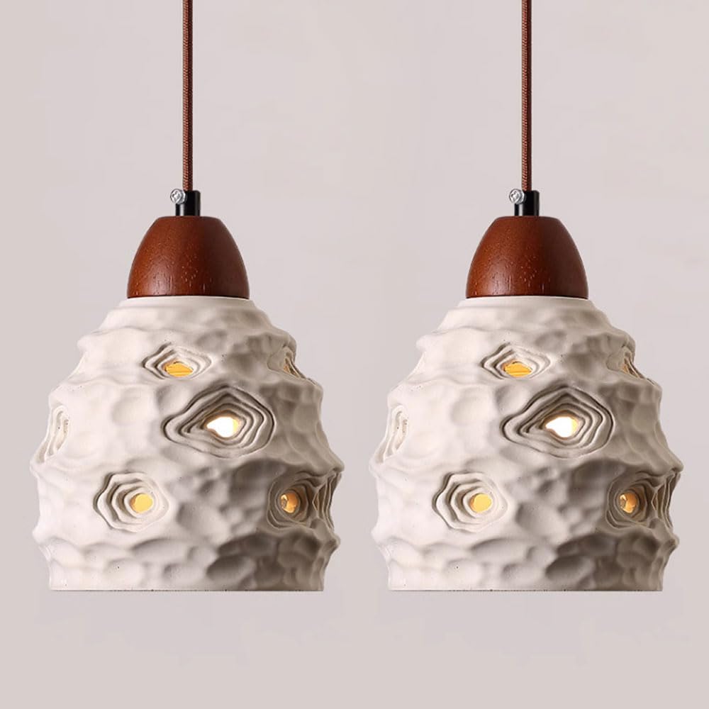 Luminaire réglable en hauteur pour îlot de cuisine et suspension simple en béton