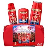 Old Spice Tomorrowland Geschenkset in Sonderedition mit Kulturtasche, Deostick, Deospray und Duschgel, 24-7 Frischhh bei täglicher Anwendung