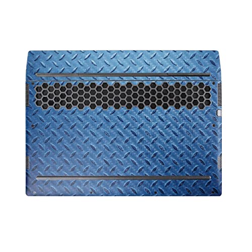 Image of MightySkins Carbon Fiber Skin Compatible With Alienware M17 R5 (2022) Full Wrap Kit - Blue Gridiron | Protective, Durable Textured Carbon Fiber Finish | Easy To Apply & Change Styles | Made in the USA