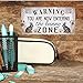 Funny Bunny Wall Decor, Easter Bunny Decorations For Home Rabbit Sign Bunny Poster, Warning You Are Now Entering The Bunny Zone, Cute Bunnies Lovers Room Mom Gifts Farmhouse Door Wood Welcome Signs