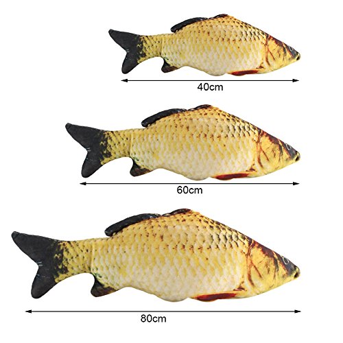 Simulation de jouets pour chat poisson carpe 3D contre ennui des animaux 60cm - 5