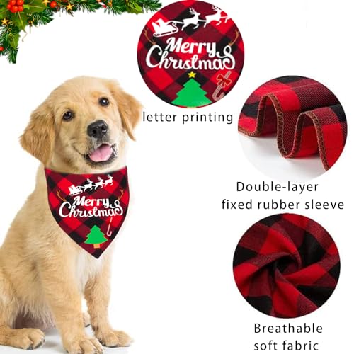 Hundehalstuch Weihnachten, 2 Stück Halstuch Hund, Hundekostüm Weihnachten, Hunde Weihnachtskostüm Zubehör, Weihnachten Haustier Bandanas, Bandana für Hund, Weihnachten Hundehalstuch für Hunde(B)