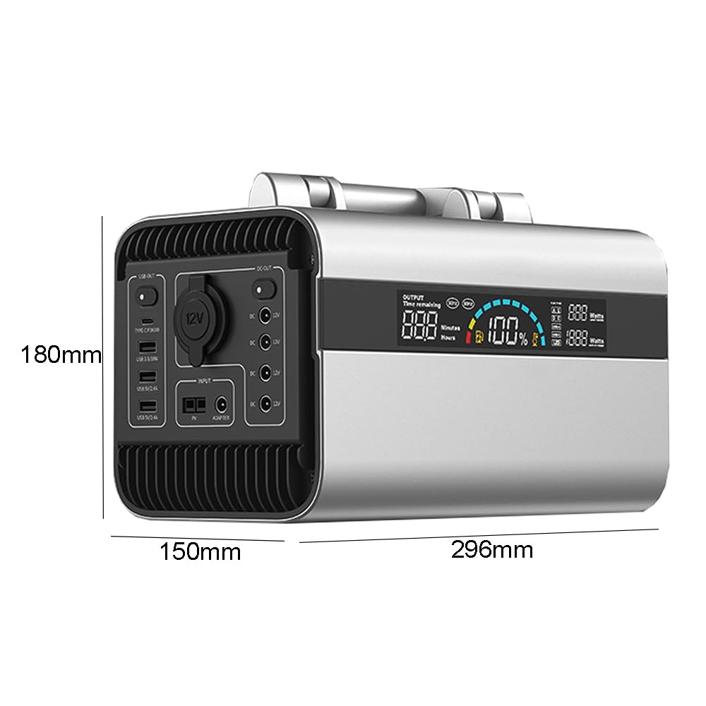 Stazione di Alimentazione Portatile 600W Generatore Solare Alimentazione Mobile Campeggio Batteria Alimentazione con Presa 220V per Viaggio Caccia Blackout