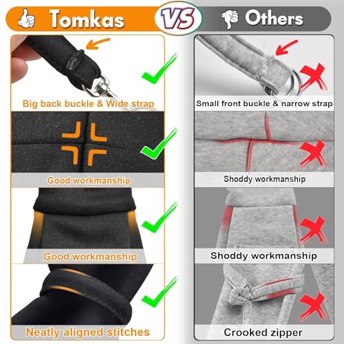 Tomkas Small Dog Sling Carrier - Classic Pocket & Classic Strap - Wrap Carrier - for 3-10 lbs Pets(Black) - Image 6