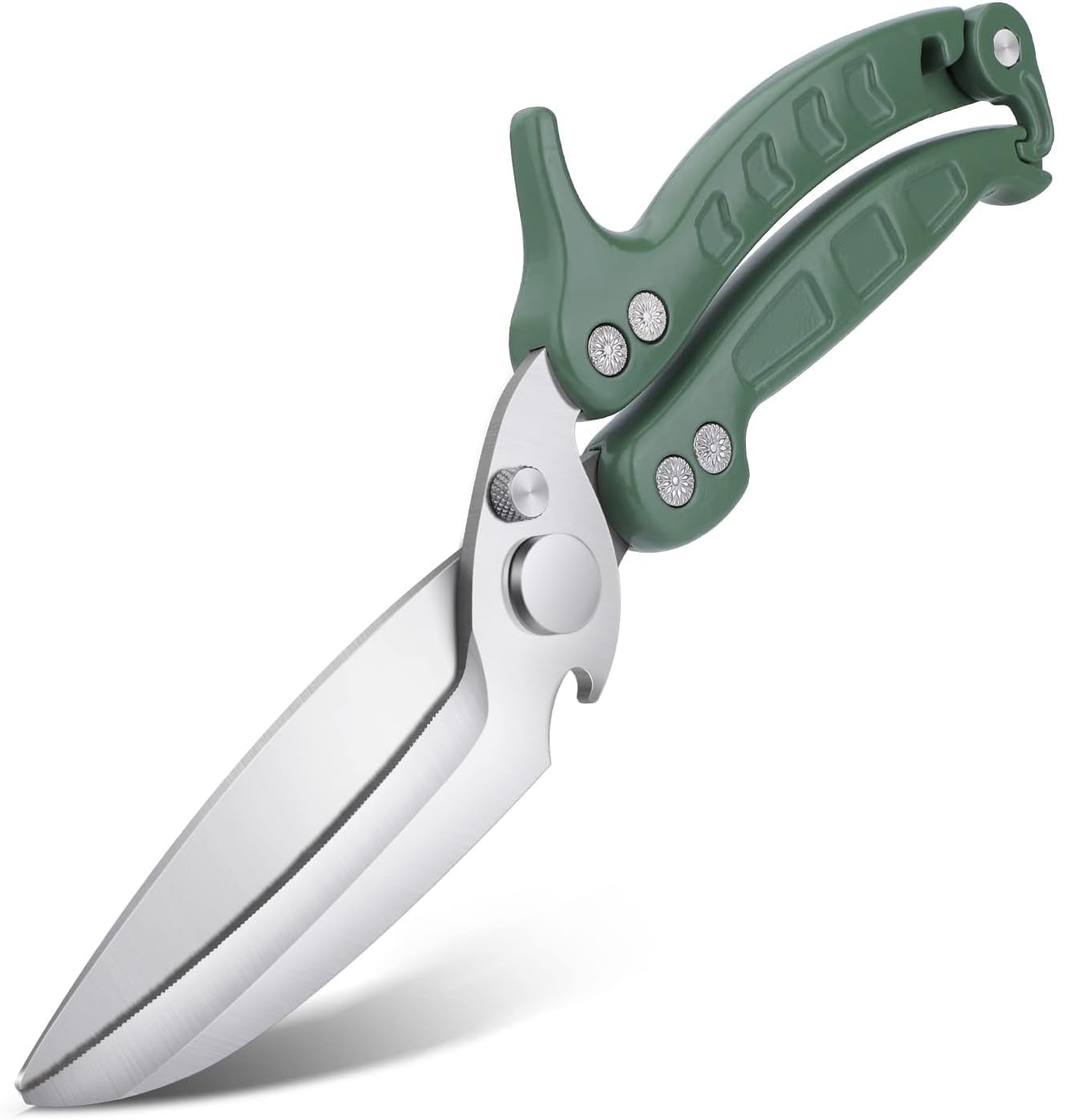 Dragon Riot Kitchen Shears Heavy Duty Green Poultry Shears for Chicken Meat Fish Dishwasher Safe