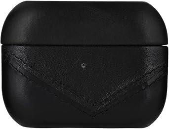 Bullstrap Premium Leather Case Compatible with Apple AirPods 3, Wireless Charging, Two-Piece Design Black
