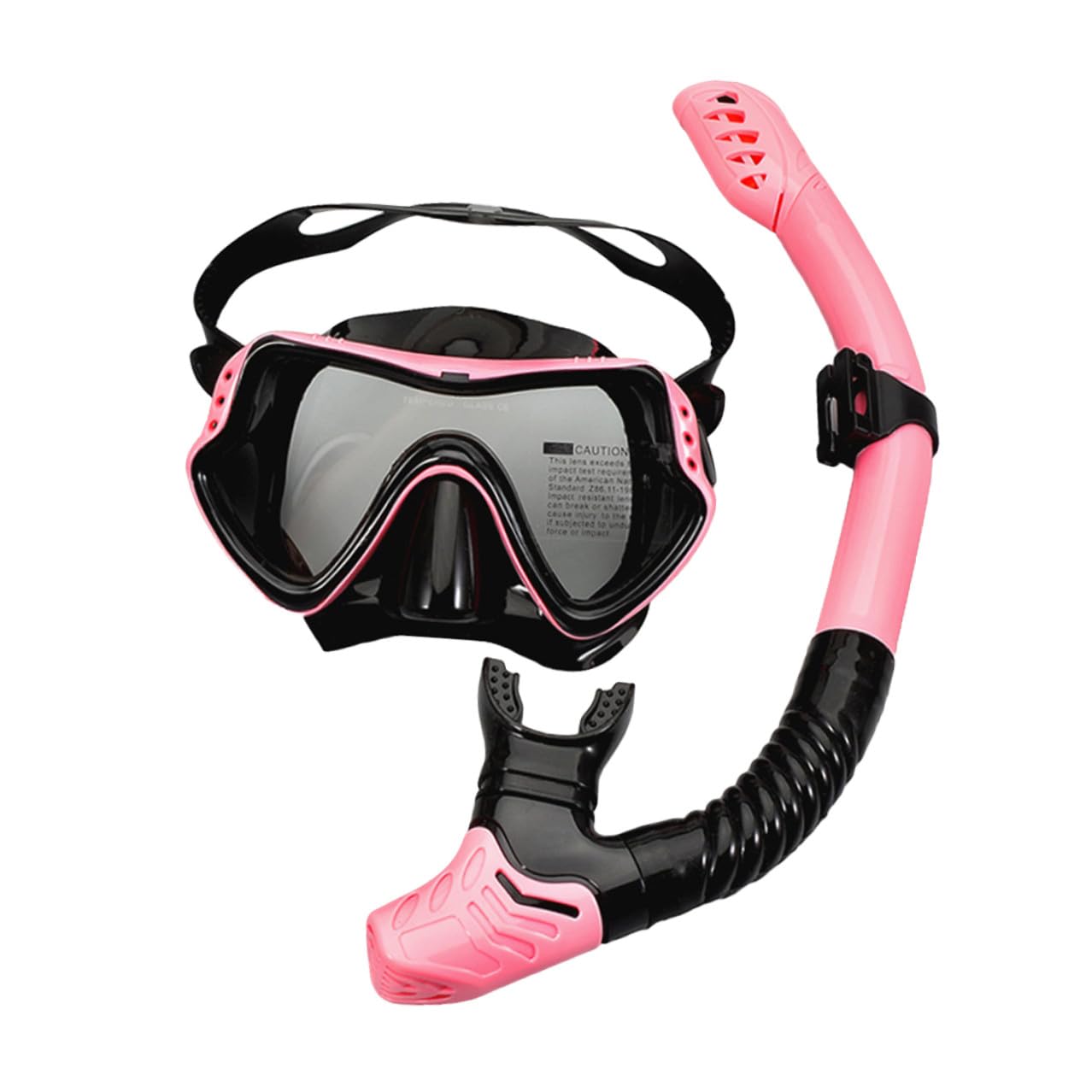 Gafas de Snorkel para Niño Tubo de Respiración, Rosa | Silicona, Diseño Sola Ventana, Drenaje Unidireccional, Correa Elástica Alta