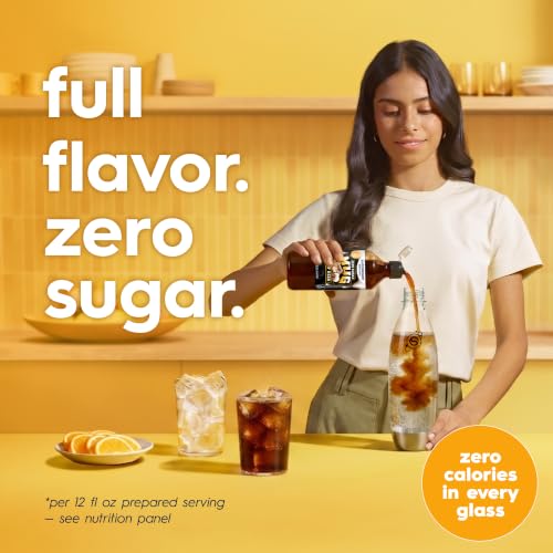 Image of SodaStream MUG Root Beer Zero Sugar Drink Mix, 4 Pack Root Beer Syrup for Sparkling Water Makers, Sugar Free Soda Syrup, Control Your Fizz with Sodastream Flavors, 4 x 14.9 Fl Oz (440ml) Makes about 96 Drinks Per Pack.