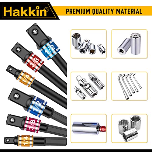 Impact Socket Adapter Set Hakkin 6Pcs Impact Driver Socket Adapter 3" 6" Extension Bit 1/2" 3/8" 1/4" Drive Power Drill Socket Converter for Drill, Impact Torque Wrench DIY Tools Kit Gifts for Men 4 Impact Socket Adapter Set Hakkin 6Pcs Impact Driver Socket Adapter 3" 6" Extension Bit 1/2" 3/8" 1/4" Drive Power Drill Socket Converter for Drill, Impact Torque Wrench DIY Tools Kit Gifts for Men - Image 4
