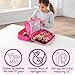 Badger Basket Stylish Travel Case for 12 Inch Fashion Dolls - Storage Solution with Pockets for Doll Accessories - Best for On-The-Go Travel - Lipstick Print Design